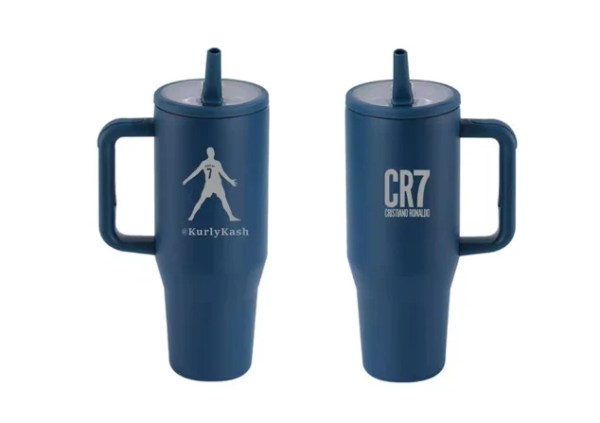 krue kids kurly kash's ronaldo stainless steel 40oz (1182 mls) tumbler with handle krue kids kurly kash's ronaldo stainless steel 40oz (1182 mls) tumbler with handle