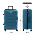 wanderlite 28 luggage suitcase trolley travel tsa lightweight hard case teal" wanderlite 28 luggage suitcase trolley travel tsa lightweight hard case teal"