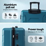 wanderlite 28 luggage suitcase trolley travel tsa lightweight hard case teal" wanderlite 28 luggage suitcase trolley travel tsa lightweight hard case teal"
