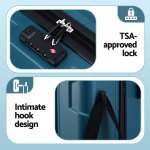 wanderlite 28 luggage suitcase trolley travel tsa lightweight hard case teal" wanderlite 28 luggage suitcase trolley travel tsa lightweight hard case teal"