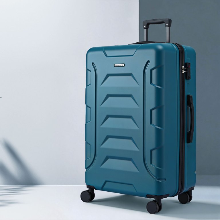 wanderlite 28 luggage suitcase trolley travel tsa lightweight hard case teal" wanderlite 28 luggage suitcase trolley travel tsa lightweight hard case teal"