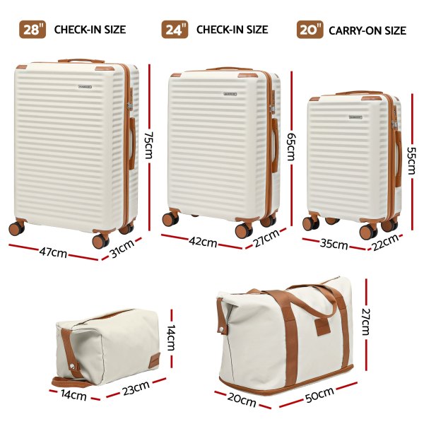 wanderlite 5pcs luggage suitcase set trolley travel tsa lightweight hard case wanderlite 5pcs luggage suitcase set trolley travel tsa lightweight hard case