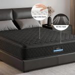 giselle bedding double mattress 34cm euro top with 5 zone pocket spring support black