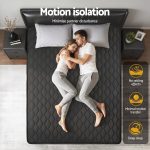 giselle bedding double mattress 34cm euro top with 5 zone pocket spring support black