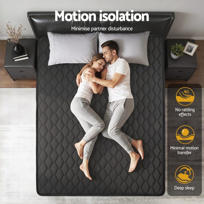 giselle bedding double mattress 34cm euro top with 5 zone pocket spring support black giselle bedding double mattress 34cm euro top with 5 zone pocket spring support black