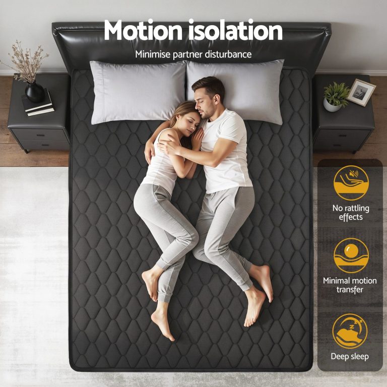 giselle bedding double mattress 34cm euro top with 5 zone pocket spring support black