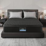 giselle bedding double mattress 34cm euro top with 5 zone pocket spring support black