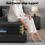giselle bedding king single mattress 34cm euro top with 5 zone pocket spring support black giselle bedding king single mattress 34cm euro top with 5 zone pocket spring support black