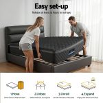 giselle bedding king single mattress 34cm euro top with 5 zone pocket spring support black giselle bedding king single mattress 34cm euro top with 5 zone pocket spring support black