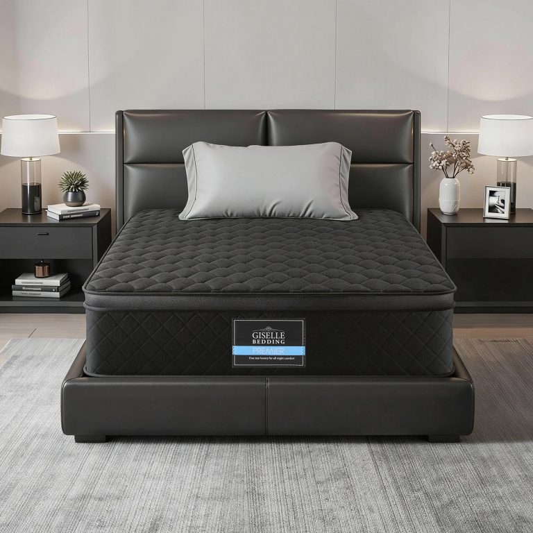 giselle bedding king single mattress 34cm euro top with 5 zone pocket spring support black giselle bedding king single mattress 34cm euro top with 5 zone pocket spring support black