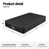 giselle bedding single mattress 34cm euro top with 5 zone pocket spring support black