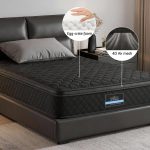 giselle bedding single mattress 34cm euro top with 5 zone pocket spring support black