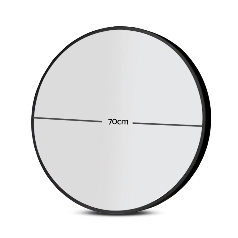 embellir wall mirror makeup 70cm home decor framed mirrors bathroom round black