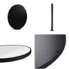 embellir wall mirror makeup 70cm home decor framed mirrors bathroom round black