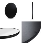 embellir wall mirror makeup 70cm home decor framed mirrors bathroom round black