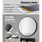 embellir wall mirror makeup 70cm home decor framed mirrors bathroom round black