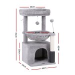 i.pet cat tree tower 82cm scratching post furniture scratcher house light grey i.pet cat tree tower 82cm scratching post furniture scratcher house light grey