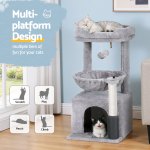 i.pet cat tree tower 82cm scratching post furniture scratcher house light grey i.pet cat tree tower 82cm scratching post furniture scratcher house light grey