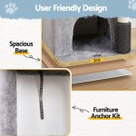 i.pet cat tree tower 82cm scratching post furniture scratcher house light grey i.pet cat tree tower 82cm scratching post furniture scratcher house light grey