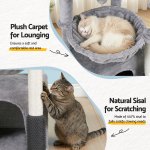 i.pet cat tree tower 82cm scratching post furniture scratcher house light grey i.pet cat tree tower 82cm scratching post furniture scratcher house light grey