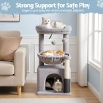 i.pet cat tree tower 82cm scratching post furniture scratcher house light grey i.pet cat tree tower 82cm scratching post furniture scratcher house light grey
