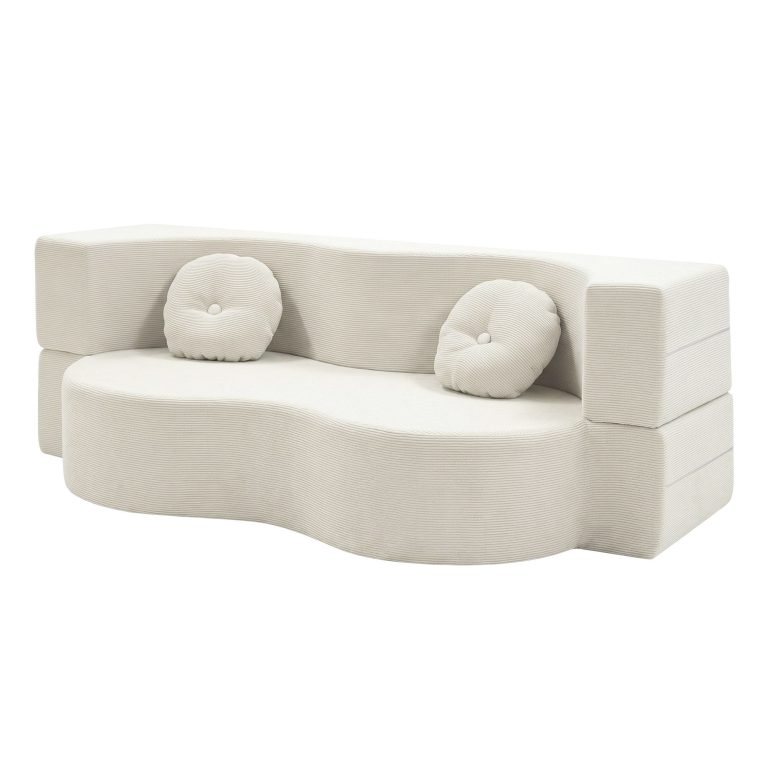 artiss folding sofa bed floor couch 2 in 1 convertible futon loveseat beige artiss folding sofa bed floor couch 2 in 1 convertible futon loveseat beige