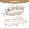 artiss folding sofa bed floor couch 2 in 1 convertible futon loveseat beige artiss folding sofa bed floor couch 2 in 1 convertible futon loveseat beige