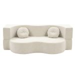 artiss folding sofa bed floor couch 2 in 1 convertible futon loveseat beige artiss folding sofa bed floor couch 2 in 1 convertible futon loveseat beige
