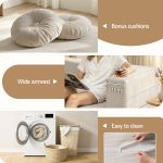 artiss folding sofa bed floor couch 2 in 1 convertible futon loveseat beige artiss folding sofa bed floor couch 2 in 1 convertible futon loveseat beige