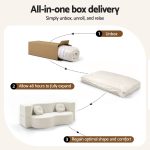 artiss folding sofa bed floor couch 2 in 1 convertible futon loveseat beige artiss folding sofa bed floor couch 2 in 1 convertible futon loveseat beige