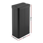devanti rubbish bin 70l automatic sensor kitchen bin, slim smart garbage can touchless rectangular with liner holder, fully closed lid for bedroom, bathroom, living room, black devanti rubbish bin 70l automatic sensor kitchen bin, slim smart garbage can touchless rectangular with liner holder, fully closed lid for bedroom, bathroom, living room, black
