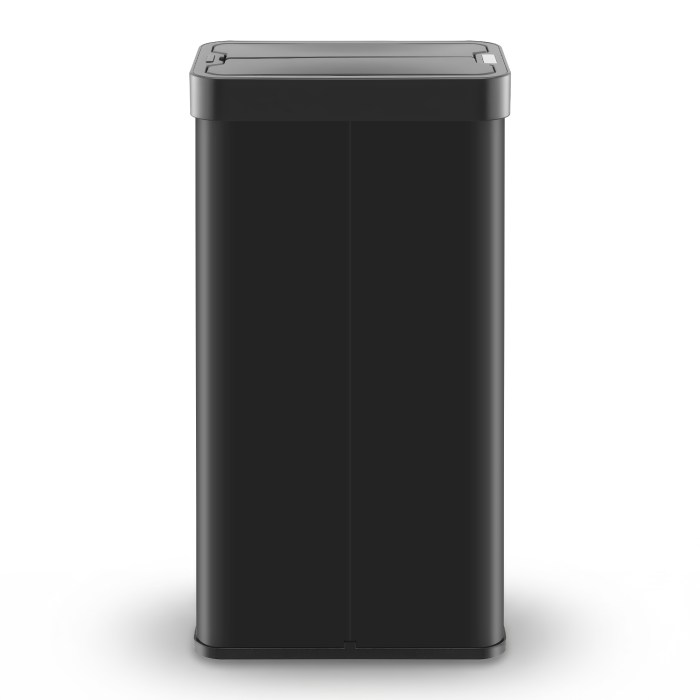 devanti rubbish bin 70l automatic sensor kitchen bin, slim smart garbage can touchless rectangular with liner holder, fully closed lid for bedroom, bathroom, living room, black