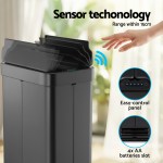 devanti rubbish bin 70l automatic sensor kitchen bin, slim smart garbage can touchless rectangular with liner holder, fully closed lid for bedroom, bathroom, living room, black devanti rubbish bin 70l automatic sensor kitchen bin, slim smart garbage can touchless rectangular with liner holder, fully closed lid for bedroom, bathroom, living room, black