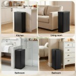 devanti rubbish bin 70l automatic sensor kitchen bin, slim smart garbage can touchless rectangular with liner holder, fully closed lid for bedroom, bathroom, living room, black devanti rubbish bin 70l automatic sensor kitchen bin, slim smart garbage can touchless rectangular with liner holder, fully closed lid for bedroom, bathroom, living room, black
