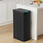 devanti rubbish bin 70l automatic sensor kitchen bin, slim smart garbage can touchless rectangular with liner holder, fully closed lid for bedroom, bathroom, living room, black devanti rubbish bin 70l automatic sensor kitchen bin, slim smart garbage can touchless rectangular with liner holder, fully closed lid for bedroom, bathroom, living room, black
