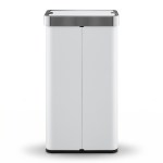 devanti rubbish bin 70l automatic sensor kitchen bin, slim smart garbage can touchless rectangular with liner holder, fully closed lid for bedroom, bathroom, living room, white