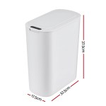 devanti automatic trash bin with lid 25l motion sensor kitchen bin touchless garbage can plastic slim rubbish bin with liner holder for kitchen, home, office, white devanti automatic trash bin with lid 25l motion sensor kitchen bin touchless garbage can plastic slim rubbish bin with liner holder for kitchen, home, office, white
