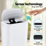 devanti automatic trash bin with lid 25l motion sensor kitchen bin touchless garbage can plastic slim rubbish bin with liner holder for kitchen, home, office, white devanti automatic trash bin with lid 25l motion sensor kitchen bin touchless garbage can plastic slim rubbish bin with liner holder for kitchen, home, office, white