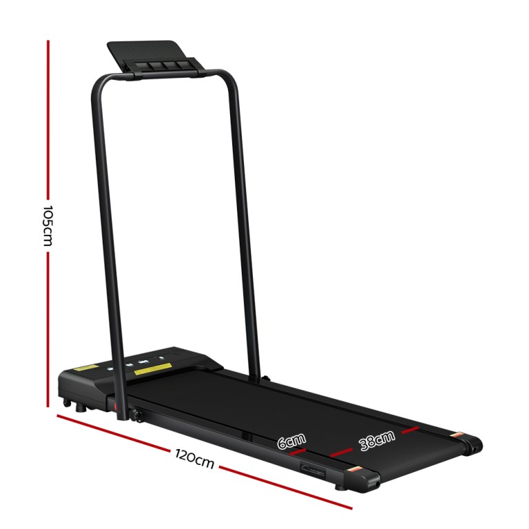 everfit treadmill electric walking pad under desk home gym fitness 380mm black everfit treadmill electric walking pad under desk home gym fitness 380mm black