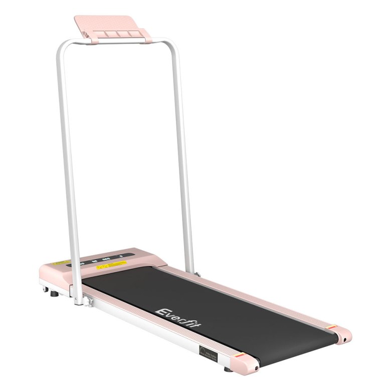 everfit treadmill electric walking pad under desk home gym fitness 380mm pink