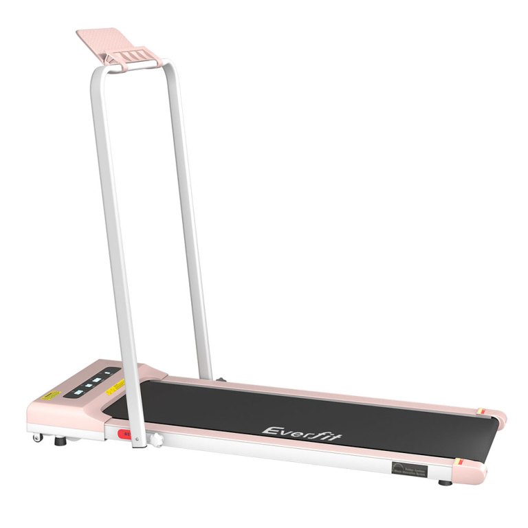 everfit treadmill electric walking pad under desk home gym fitness 380mm pink