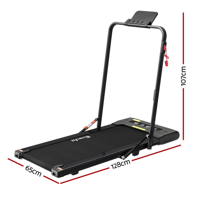 everfit treadmill electric walking pad under desk home gym fitness 400mm black everfit treadmill electric walking pad under desk home gym fitness 400mm black