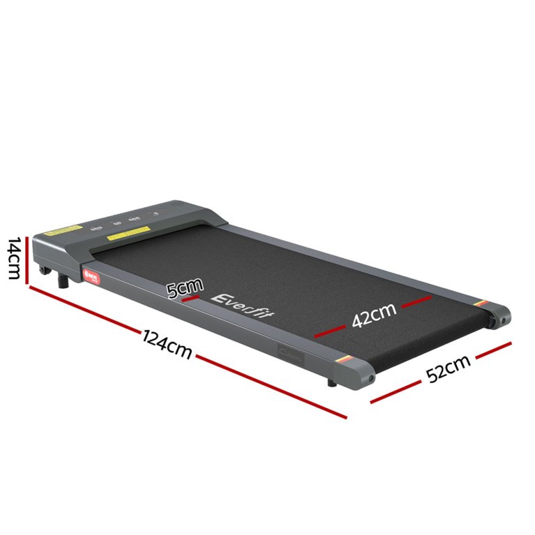 everfit treadmill electric walking pad under desk home gym fitness 400mm grey everfit treadmill electric walking pad under desk home gym fitness 400mm grey