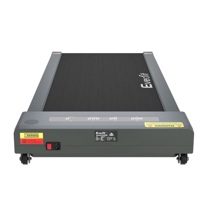 everfit treadmill electric walking pad under desk home gym fitness 400mm grey everfit treadmill electric walking pad under desk home gym fitness 400mm grey