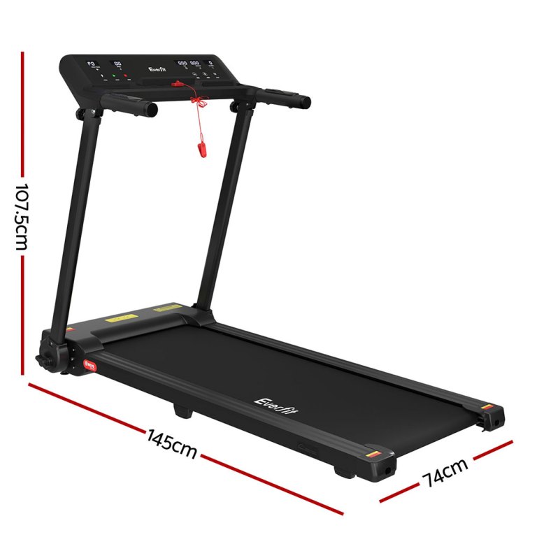everfit treadmill electric home gym fitness exercise knob foldable 450mm black everfit treadmill electric home gym fitness exercise knob foldable 450mm black