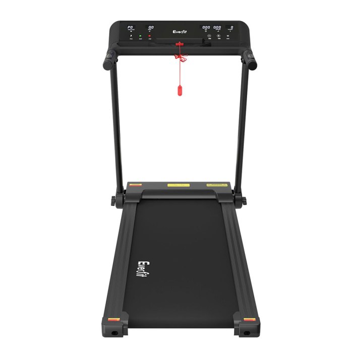 everfit treadmill electric home gym fitness exercise knob foldable 450mm black