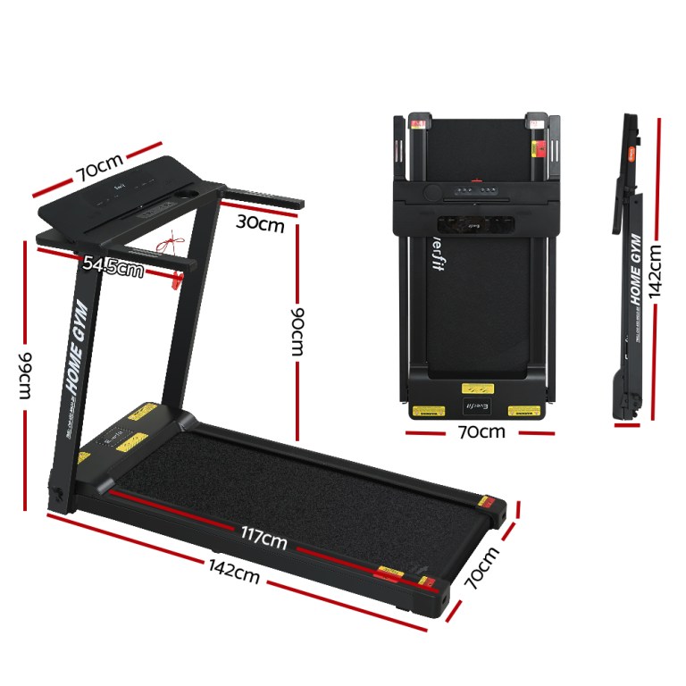 everfit treadmill electric home gym fitness exercise fully foldable 450mm black everfit treadmill electric home gym fitness exercise fully foldable 450mm black