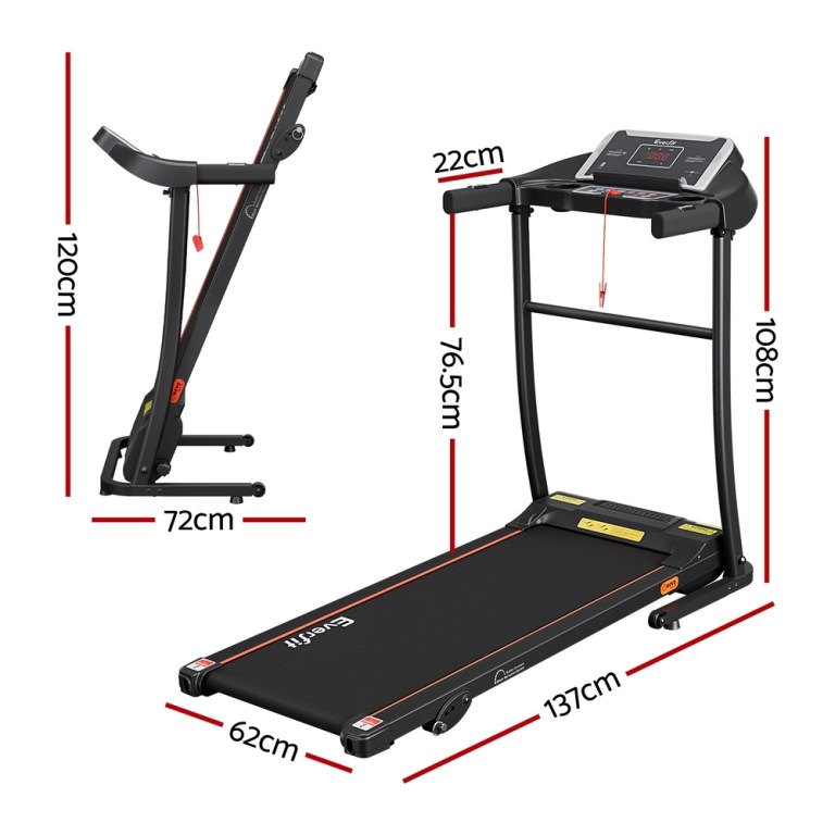everfit treadmill electric home gym fitness exercise machine incline 400mm everfit treadmill electric home gym fitness exercise machine incline 400mm