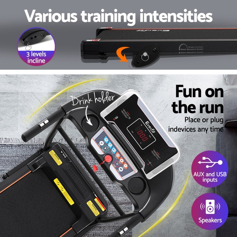 everfit treadmill electric home gym fitness exercise machine incline 400mm everfit treadmill electric home gym fitness exercise machine incline 400mm