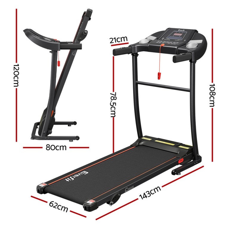 everfit treadmill electric home gym fitness exercise equipment incline 400mm